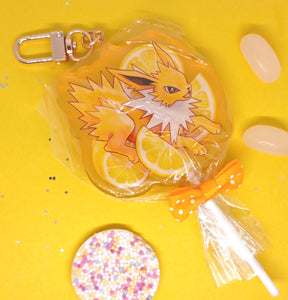 (Lemon Flavour) fruit lollipop acrylic keyring