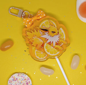 (Lemon Flavour) fruit lollipop acrylic keyring