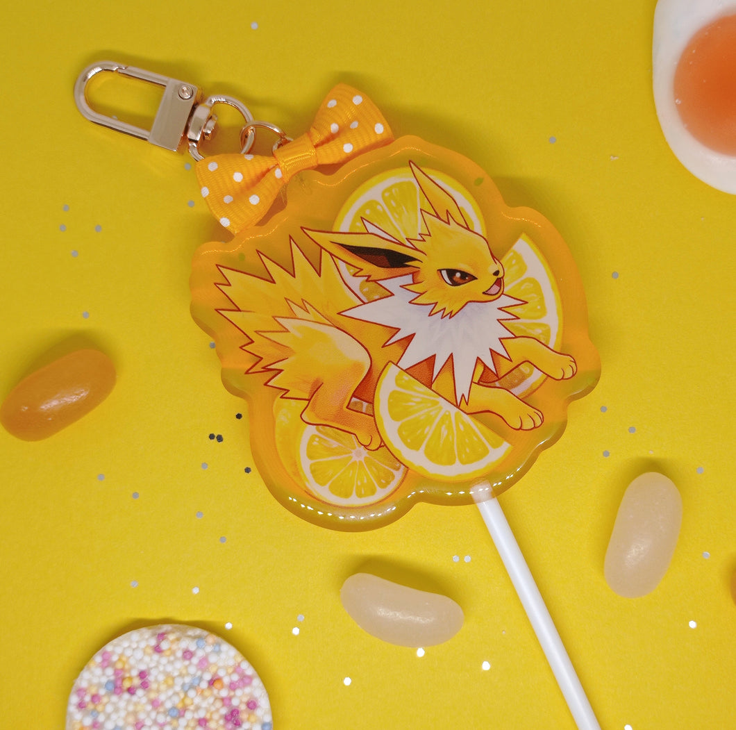 (Lemon Flavour) fruit lollipop acrylic keyring