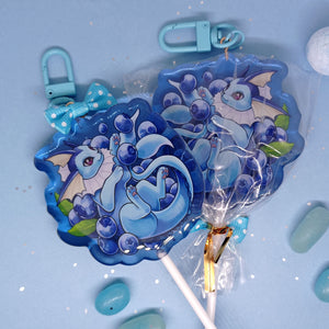 (Blueberry Flavour) fruit lollipop acrylic keyring