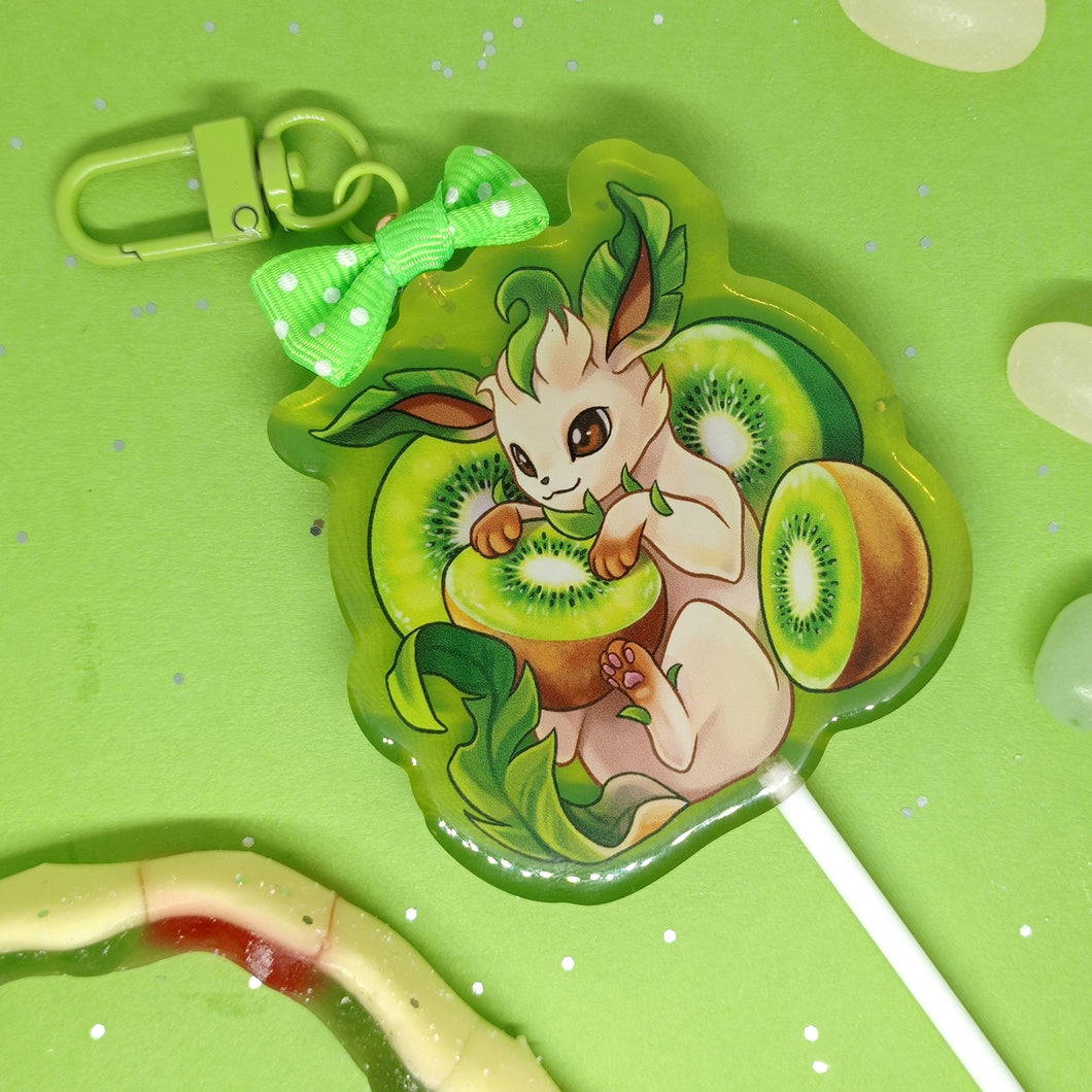 (Kiwi Flavour) fruit lollipop acrylic keyring