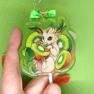 (Kiwi Flavour) fruit lollipop acrylic keyring