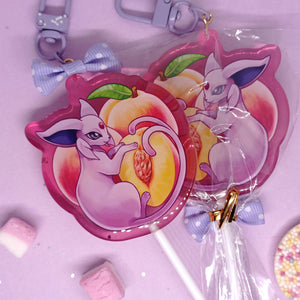 (Peach Flavour) fruit lollipop acrylic keyring