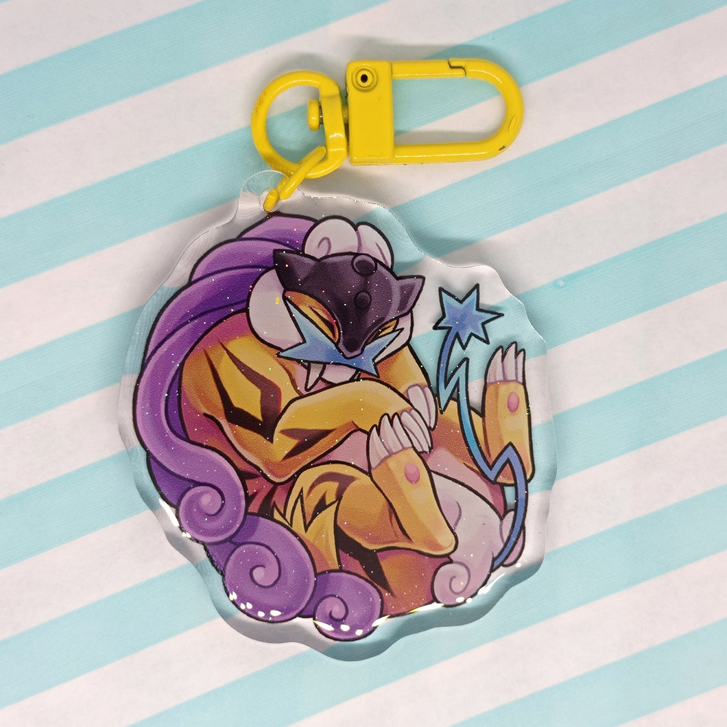 Raikou sleepy acrylic keyring