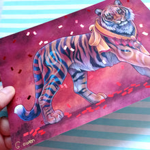 Load image into Gallery viewer, January 2022 Monthly Print + Sticker: Year of the Tiger
