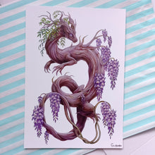 Load image into Gallery viewer, May 2022 Monthly Print + Sticker: Wisteria
