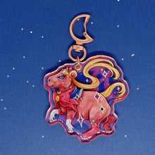 Load image into Gallery viewer, Magical girl capybara holographic acrylic keyring
