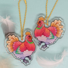 Load image into Gallery viewer, Legendary Henhouse Rainbow Chicken acrylic Charm
