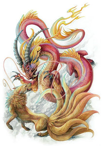 Print  'Dragon vs Kitsune'