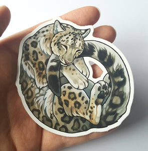 VOL. 1 Sleepy big cat sticker pack - 5 vinyl animal stickers