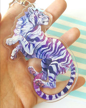 Load image into Gallery viewer, White Galaxy Tiger Large Acrylic Keyring
